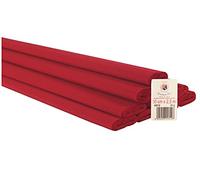 C R Cartotecnica Rossi 10 Rotoli di Carta Crespata da 40g Tinta Unita Colore Rosso Vivo N.0312