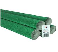 C R Cartotecnica Rossi 5 Rotoli di Carta Crespata da 180g Metallizzate Colore Verde Brillante N.804