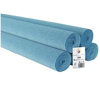 C R Cartotecnica Rossi 5 Rotoli di Carta Crespata da 180g Tinta Unita Colore Azzurro N.556