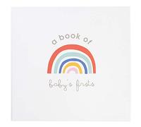 C.R. Gibson Rainbow "A Book of Baby's Firsts", album dei ricordi per il primo anno del bambino, con tampone di inchiostro, 36 pagine, 24,1 x 22,9 cm