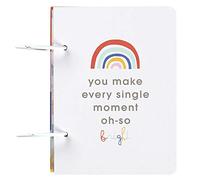 C.R. Gibson Rainbow ''You Make Every Moment Bright'' On-The-Go Memory - Raccoglitore per libri, 25 carte, 4,3'' W x 5,75'' H