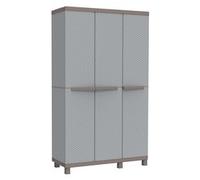 Terry Armadio multifunzione3 ante con vano portascope 102 x 39 h. 170 cm Resina termoplastica alta resistenza Grigio/Tortora C-Rattan 102A