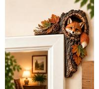 #C:Right - Decorazione per porta a forma di scoiattolo | Decorazione realistica per angoli della foresta, fatta a mano, per telaio di porte, finestre, mensole e soggiorno