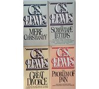 C. S. Lewis Four Book Set (Mere Christianity, The Screwtape Letters, The Great Divorce, and The Problem of Pain)