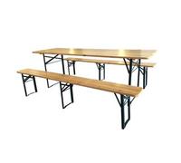 C SET BIRRERIA C/PANCHE LEGNO/METALLO 220X70X76CM