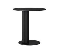 C Shaped Roman Column End Tables, Modern Living Room Sofa Side Table,Creative Balcony Rock Slab Small Round Table, Bedroom Nightstand