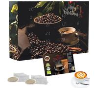 C&T - Calendario dell’Avvento Caffè Bio & Fair Trade 2025 con Cialde | 24x Caffè Biologici e del Commercio Equo | Selezione di Rarità + Sorpresa Natalizia