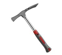 C&T Martello da muratore, Mason's Hammer 600 g con manico tubolare in acciaio tipo B, forma berlinese, martello da carpentiere di alta qualità e martello di protezione per costruzioni, robusto