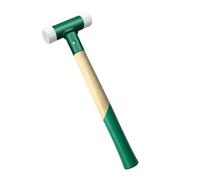 C&T Martello di protezione, martello di protezione senza contraccolpo, battente morbido, diametro 30 mm, manico in legno con testa in nylon intercambiabile per manutenzione e montaggio, 30 mm, manico