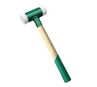 C&T Martello di protezione, martello di protezione senza contraccolpo, paletta morbida, diametro 50 mm, manico in legno con testa in nylon intercambiabile per manutenzione e montaggio, martello da
