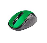 C-TECH WLM-02G mouse RF Wireless Ottico 1600 DPI Mano destra Nero, Verde
