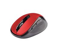 C-TECH WLM-02R Mouse RF Wireless Ottico 1600 DPI Destro Nero, Rosso - Mouse (Destro, Ottico, RF Wireless, 1600 DPI, Nero, Rosso)
