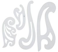 Acme, squadretta in plastica curvilinee, Set da 4 Pezzi