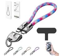 C to C 240W Charging Cable with Wearable Bracelet Design, 5A Fast Charging Cable with Wrist Strap Lanyard, 47/11.8In 240w Fast Charging USB C to USB C Cables, for Tablet, Phone (Pink,11.8in)
