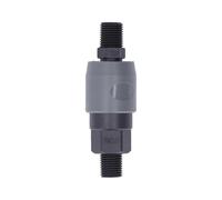 C Type Pneumatic Quick Connector Plastic Steel Self Locking Air Connector for PU Pipe(SM20+PM20 1/4i