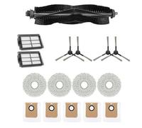 C-U Set di accessori per robot aspirapolvere Kärcher RCV 5 Plus, include 1 spazzola principale, 4 salviette, 5 sacchetti per aspirapolvere, 4 scope laterali e 2 filtri