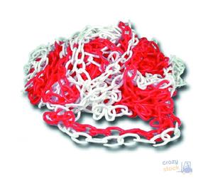 C.V.M.Srl Catena In Plastica Bianca-Rossa Mm 6 - Mt 25