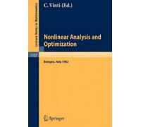 C. Vinti Nonlinear Analysis and Optimization (Tascabile)