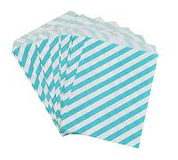 C.X.Y. 100x bustine 13 * 17cm Carta biodegradabile Porta Confetti,Dolce,Pane,Colorata Matrimonio Striscia (Azzurro)