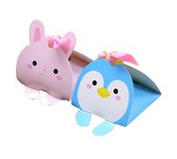 C.X.Y. 20x Scatole Portaconfetti Tema Animale Portadolce Particolare Comunione Compleanno (Pinguino Azzurro)