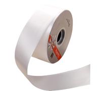 C.X.Y. Nastro Regalo Decorativo in Plastica, 50 mm x 90 m, Bianco, per Confezioni e Decorazioni (Bianco)