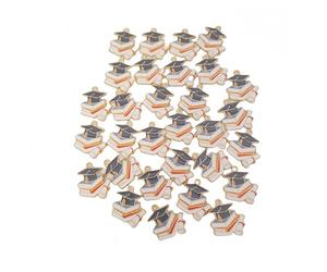 C.X.Y. Set di 30 ciondoli Charms applicazione pendente per bomboniere laurea rosso, Cappello da laurea, berretto da dottorato (beretto 1)