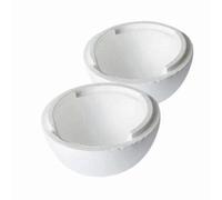 C.X.Y. Sfera Palla apribile in polistirolo EPS Bianco Diametro 15cm/20cm/30cm (20cm)