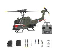 C032 1/48 Scala UH-1 Huey RC Helicopter, 2.4G 6CH Telecomando, 6 assi Gyro, Altitude Hold, 13 minuti di volo e 3D Stunt Flight, regalo per gli appassionati di RC, volo all'aperto (RTF)