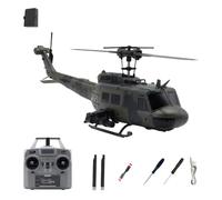 C032 UH-1 Huey RC elicottero con un tasto di decollo/atterraggio, scala 1/48 6CH 6 assi giroscopio stabilizzato One-Key invertito volo RC elicottero con il passaggio automatico e posizionamento del