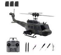 C032 UH-1 Huey RC elicottero con un tasto di decollo/atterraggio, scala 1/48 6CH 6 assi giroscopio stabilizzato One-Key invertito volo RC elicottero con il passaggio automatico e posizionamento del