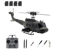 C032 UH-1 Huey RC elicottero con un tasto di decollo/atterraggio, scala 1/48 6CH 6 assi giroscopio stabilizzato One-Key invertito volo RC elicottero con il passaggio automatico e posizionamento del