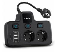 C03C Caricatore Multipresa Presa Da Tavolo Con 2x USB-A USB-C Ricarica Veloce
