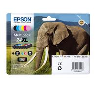 C13T24384011 Epson Elephant Multipack 6-colours 24XL Claria Photo HD Ink