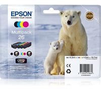 C13T26164010 Epson Polar bear Multipack 26 (4 colori: NCMG)