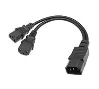 C14 su C13 Y Splitter YACSEJAO 10A/250V IEC 320 C14 su 2 C13 1 su 2 cavi di prolunga (1FT/30CM)