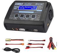 C150 150W Caricabatterie LiPo 10A per DJI Tello & Batterie 7.4V/3.7V, Nero