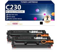 C230 006R04391 006R04392 006R04393 006R04394 Cartuccia Toner con Chip per Xerox C230 C235 Stampante, 2000 Pagine,2*Black