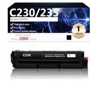 C230 C235 Sostituzione Cartucce Toner con Chip per Xerox C230 C235 Laser Multifunzione a Colori Stampante, Alta capacità 2000 Pagine,Black-S