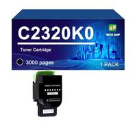 C2320K0 C2320C0 C2320M0 C2320Y0 Cartucce Toner Compatibili Per Lexmark C2325 MC2325 C2425 MC2425 MC2535 MC2640,Black-1 Pack