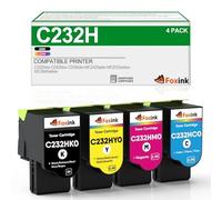 C232H C2325 - Cartuccia toner compatibile ad alta resa, 3000/2000 pagine, compatibile con Lexmark C232HK0 C232HC0 C232HM0 C232HY0 per Lexmark C2325dw C2325 C2535dw MC2535adwe C2422 Stampante 5 dw