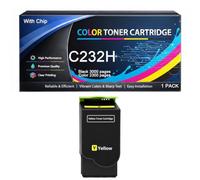 C232H Cartuccia toner con chip compatibile con Lexmark C232HK0 C232HC0 C232HM0 C232HY0 per stampanti C2325 C2425 C2535 C2640 MC2325 MC2425 MC2535 MC2640