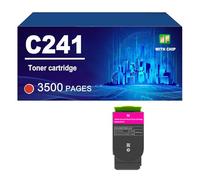 C241 C241X Cartucce D'inchiostro (con Chip) Compatibile Per Lexmark C2325 MC2325 C2425 MC2425 MC2535 MC2640, 6000/3500 Pagine,Magenta-1 Pack