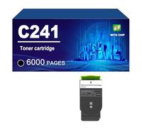 C241 C241X Cartucce D'inchiostro (con Chip) Compatibile Per Lexmark C2325 MC2325 C2425 MC2425 MC2535 MC2640, 6000/3500 Pagine,Black-1 Pack