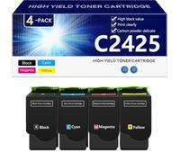 C2425 Cartuccia Toner ad alta Capacità di Ricambio per Lexmark C2325 MC2325 C2425 MC2425 MC2535 MC2640 Stampante, Stampa ad alta Definizione, 6000 Pagine,BCMY-1 set
