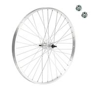 C2638PS7 Ruota Cerchio Posteriore CityBike Bicicletta 26 x 1 3/8-7 Velocità in Alluminio Mozzo in Acciaio Chiusura con dado Silver