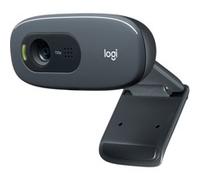 Logitech C270 Webcam HD, 720p/30fps, Videochiamate Widescreen, Correzione Automatica Luminosità, Microfono Riduzione del Rumore, Skype, FaceTime, Hangouts, WebEx,PC/Mac/Tablet/Chromebook-Grigio