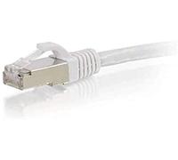 C2G 0,3 m (Arrotolato schermato Cat. 6A SSTP, Cavo di Rete Patch, Colore: Nero Bianco Bianco 5 m