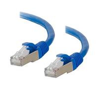 C2G 0,3 m (Arrotolato schermato Cat. 6A SSTP, Cavo di Rete Patch, Colore: Nero Blu Blu 5 m