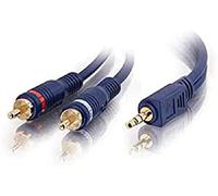 C2G 10m Velocity 3.5mm Stereo Male to Dual RCA Male Y-Cable