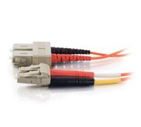 C2G 1m LC/SC LSZH Duplex 50/125 Multimode Fibre Patch Cable cavo a fibre ottiche Arancione